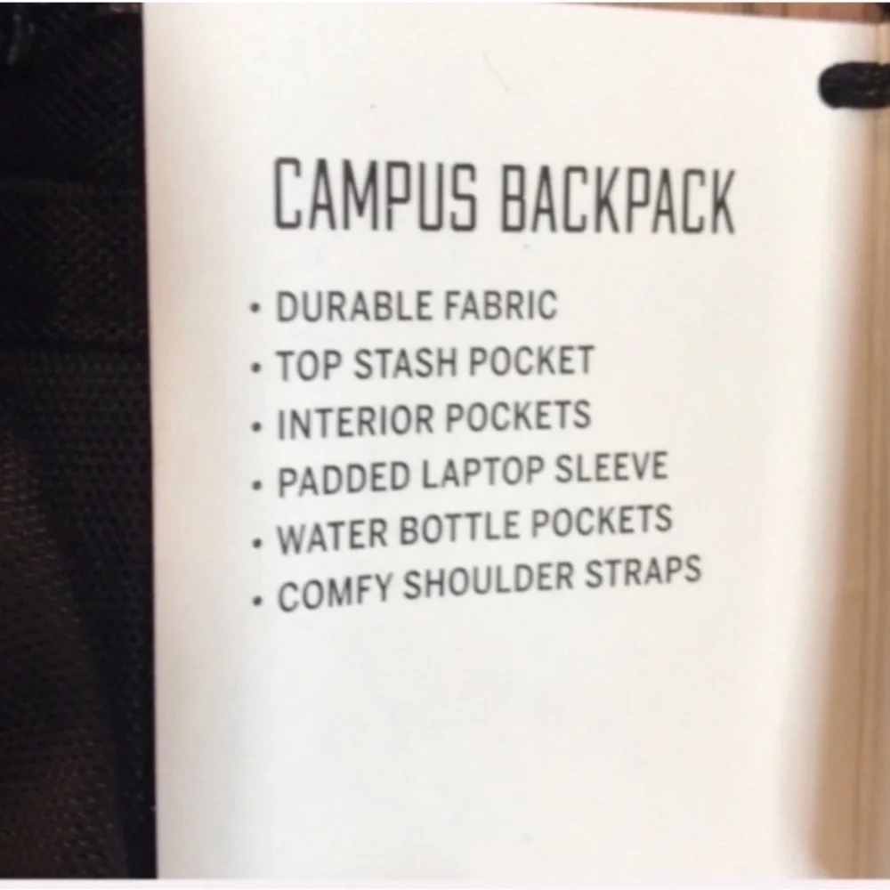 VS PINK Campus Backpack - Black Rhinestone
